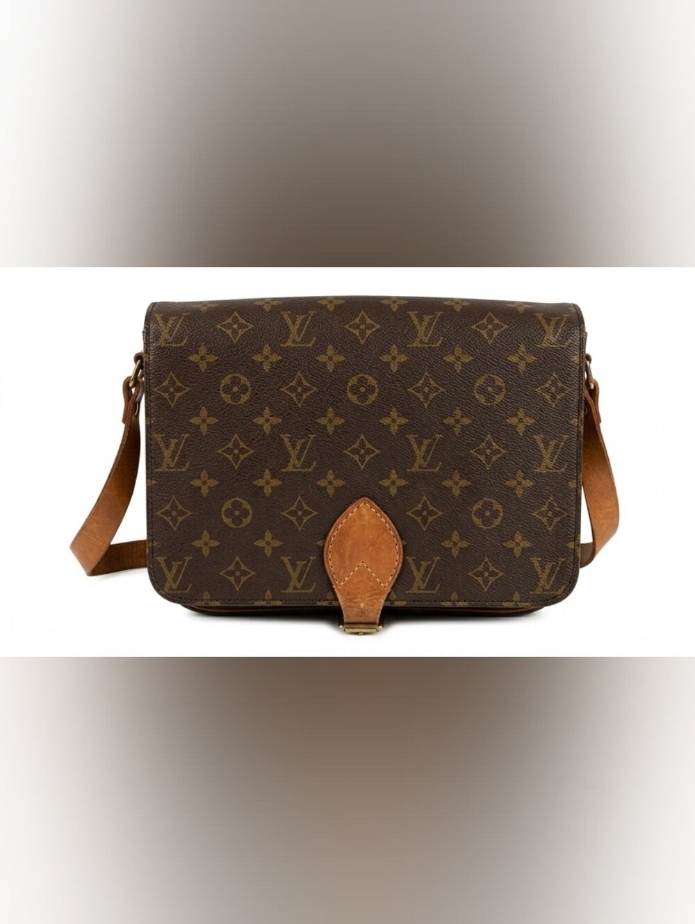 Authentic Vintage Louis Vuitton Monogram Cartouchière Crossbody Bag